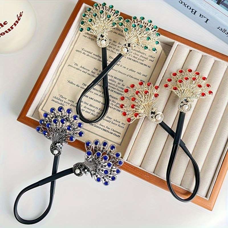 Elegant Alloy Hair Ties with Rhinestone Accents