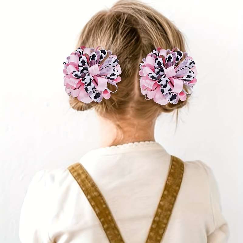 Vibrant Hydrangea Floral Hair Ties for Girls