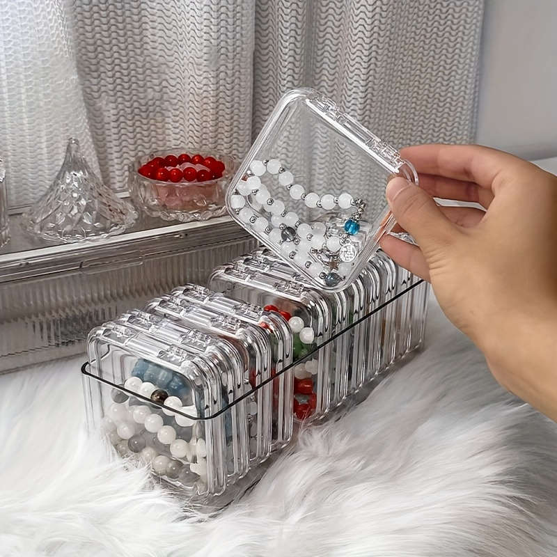 1pc Clear Plastic Cosmetic Storage Box