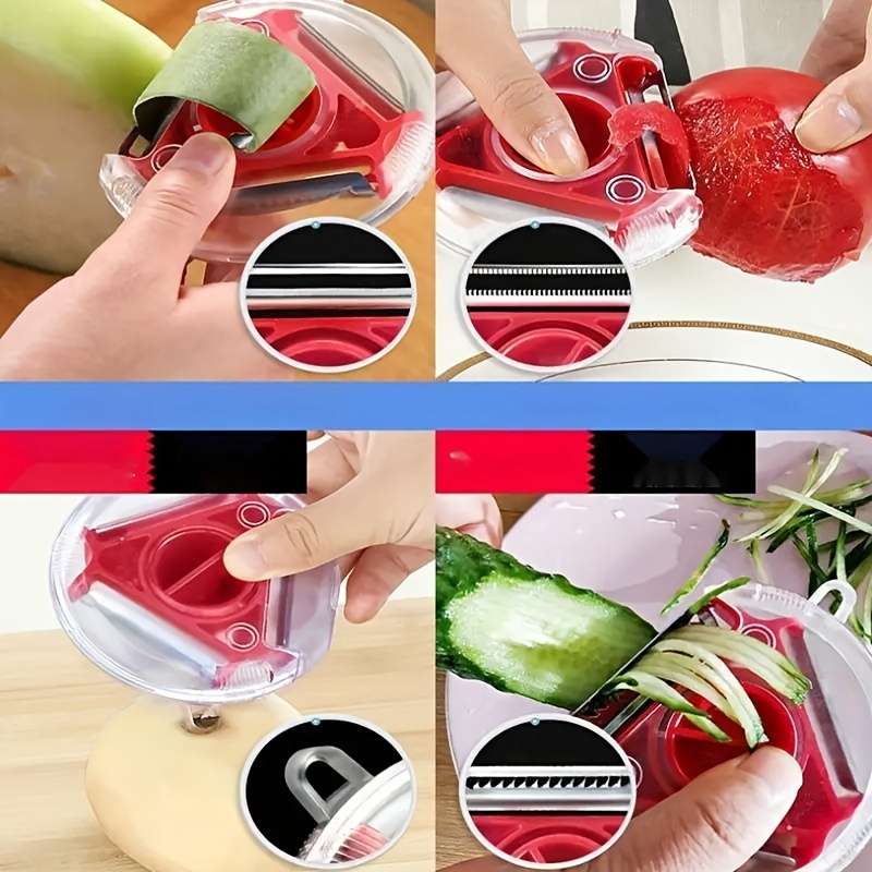 3-in-1 Stainless Steel Kitchen Peeler