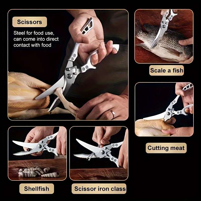 1pc Stainless Steel Kitchen Scissors