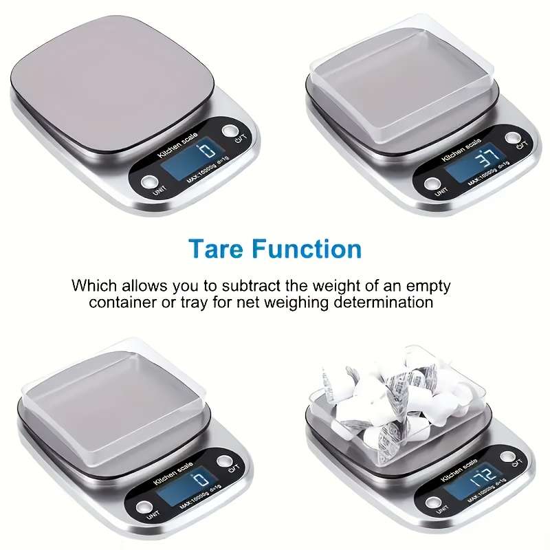 Travel Essential| Stylish 10kg Digital Kitchen Scale with 1g