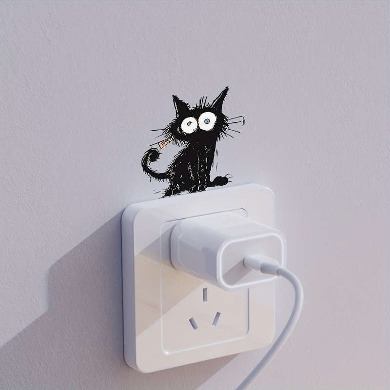 Charming Black Cat for Switch Sticker