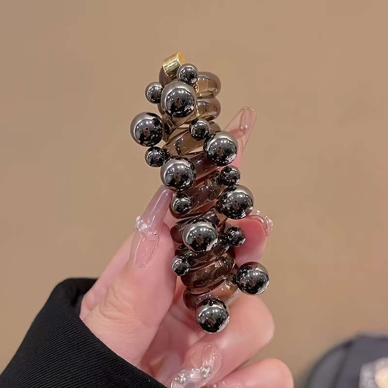 Chic Beaded Spiral Hair Tie