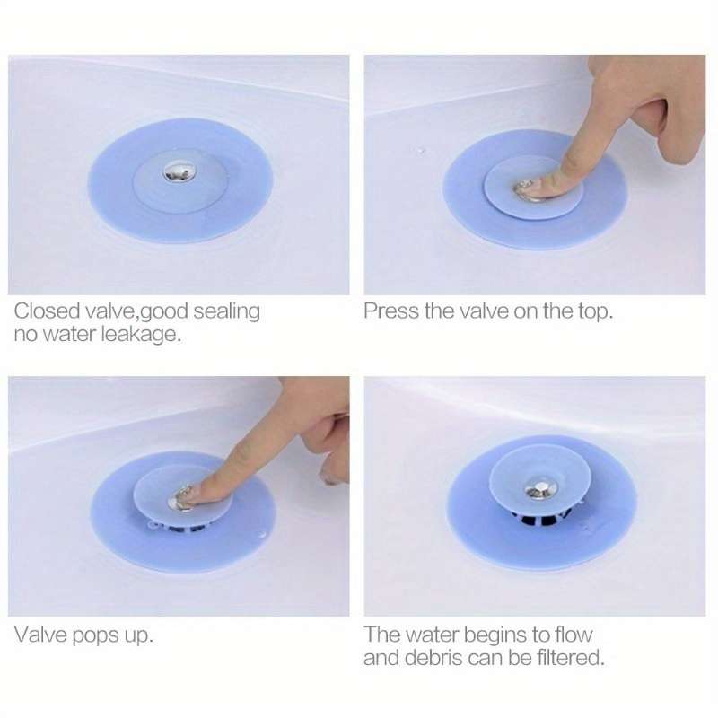 2-in-1 Silicone Drain Stopper