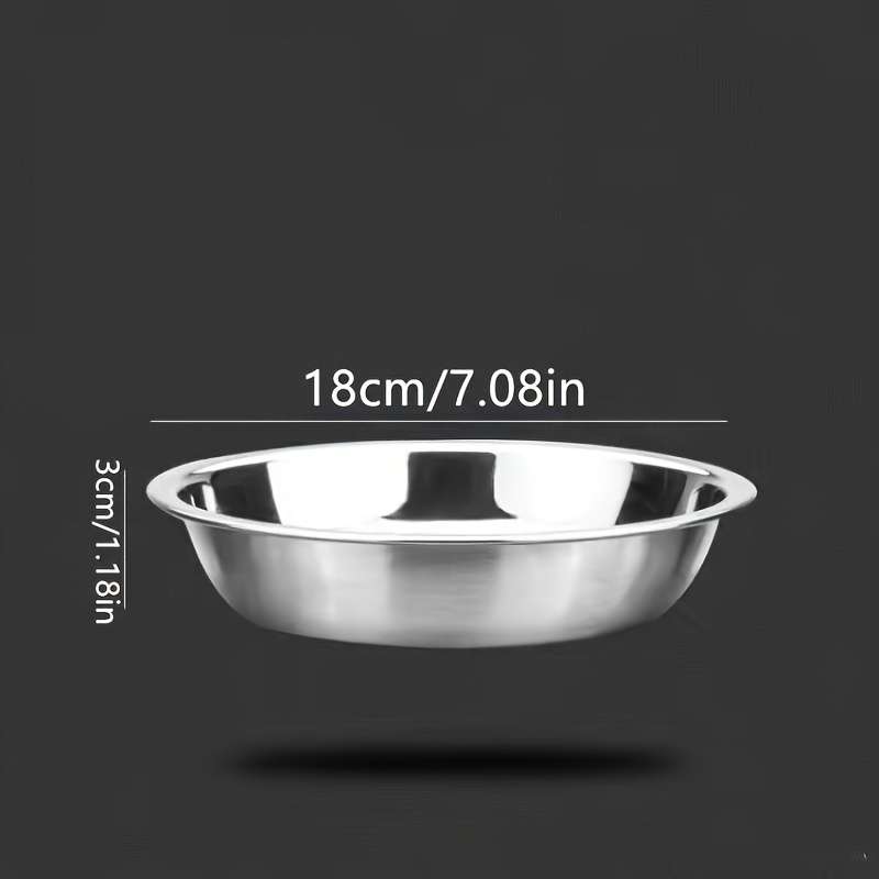 2pcs Durable Camping Stainless Steel Dish Plate
