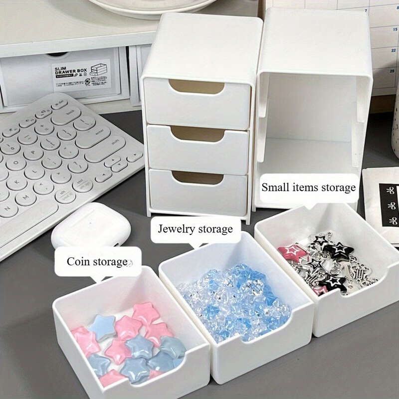 Wall-Mounted Bathroom Cabinet with 3-Tier Storage Box