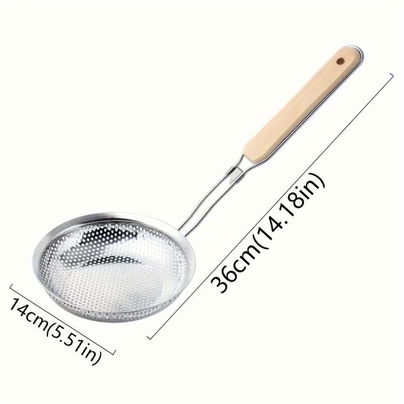 Premium Stainless Steel Colander with Wooden Handle