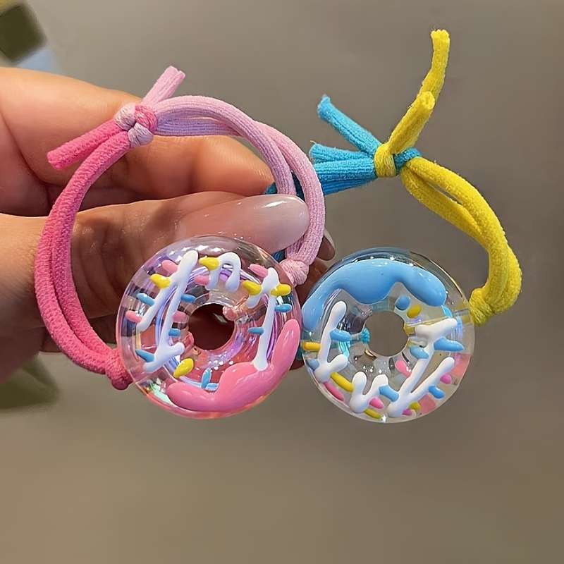Cute Donut Hair Ties for Girls