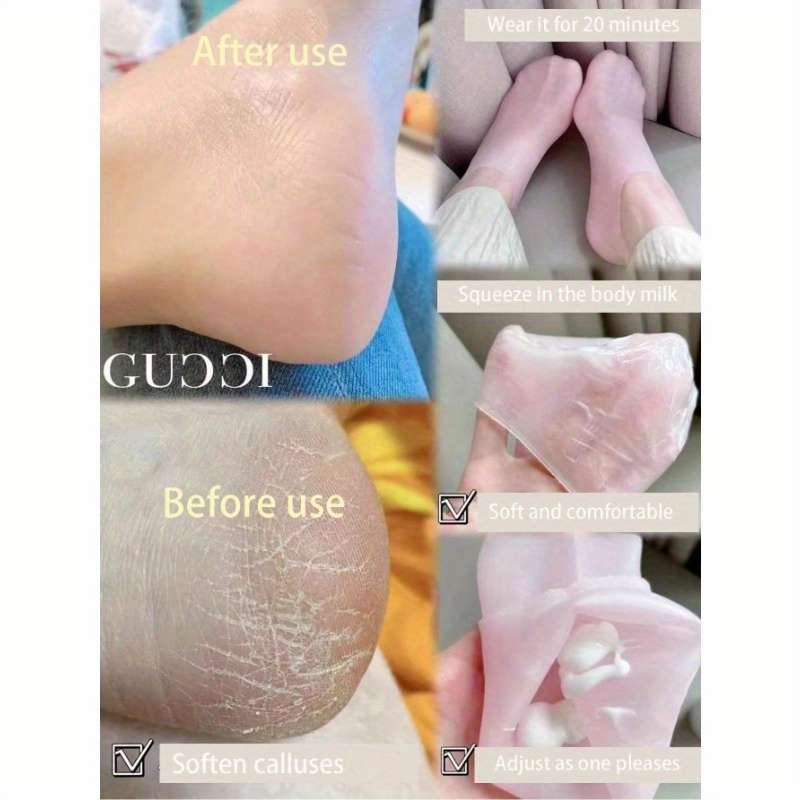 1 Pair Silicone Moisturizing Relief Socks