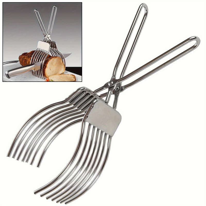 Stainless Steel Meat Slicing Tongs1pc