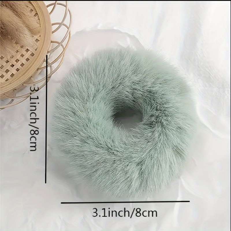 10pcs Soft Plush Hair Ties for Women