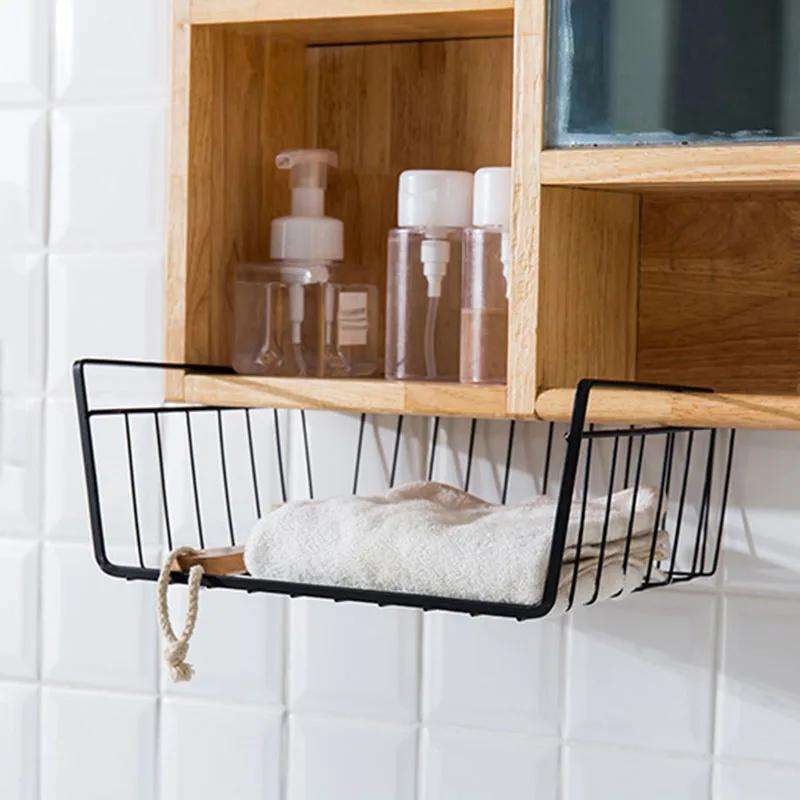 Rustic Metal Hanging Basket Organizer
