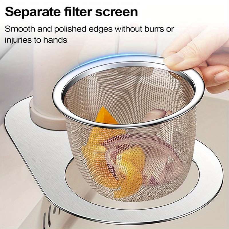 1pc Swan Stainless Steel Kitchen Sink Strainer
