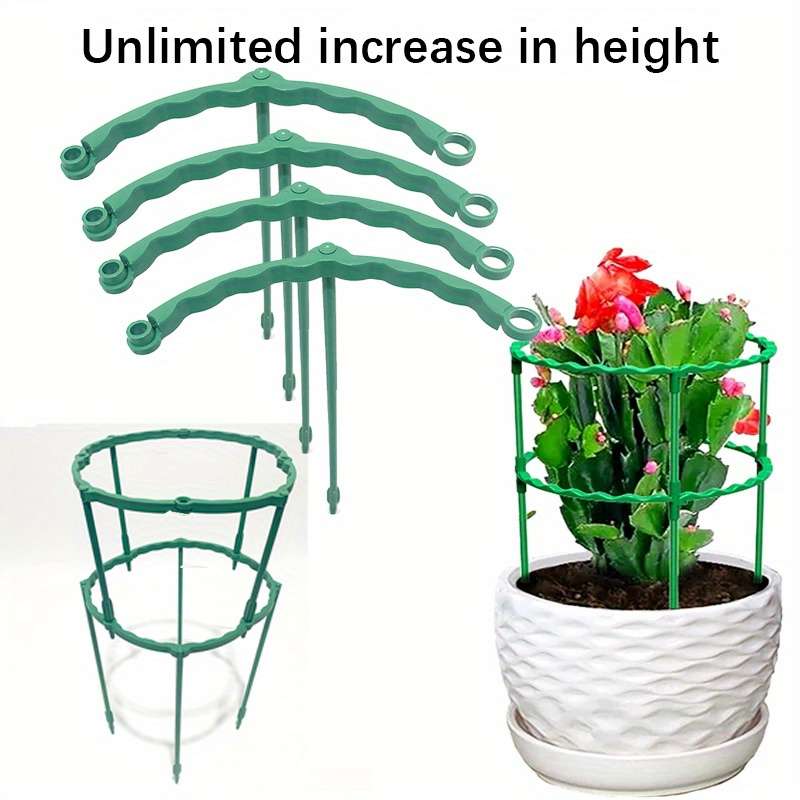 4pcs 24.99cm Durable Plastic Plant Support Stakes