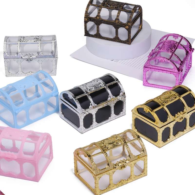 Vintage Pirate Treasure Chest - Transparent Storage Box