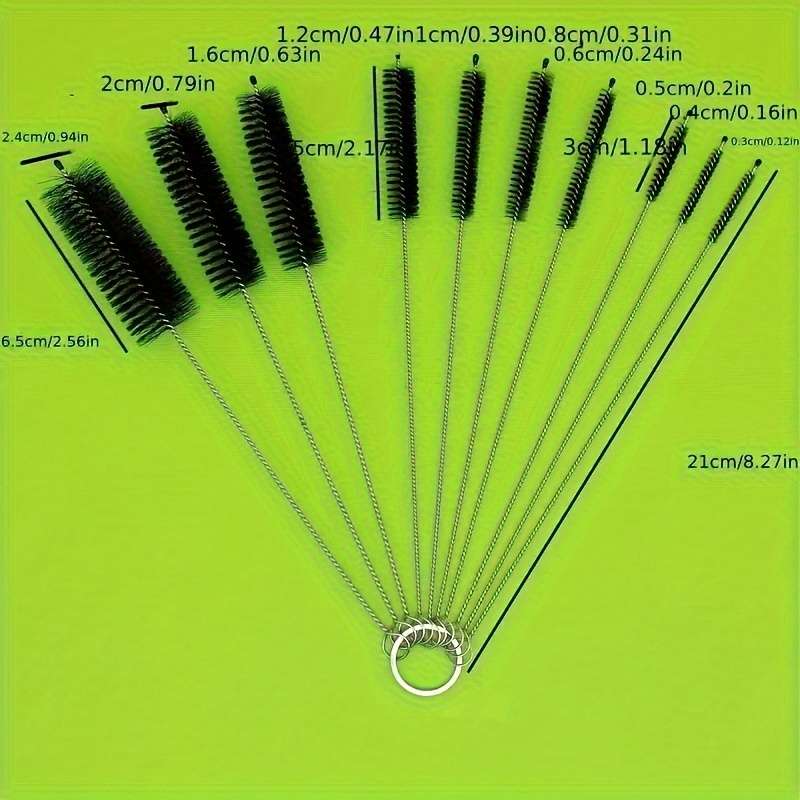 Multi-Function Cleaning Brush Set With Stainless Steel Bristles