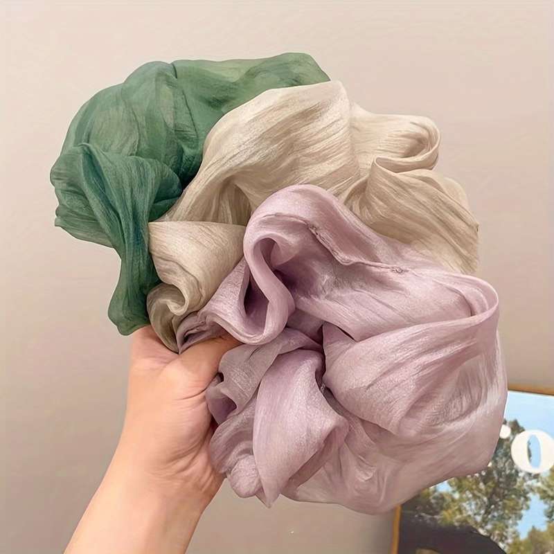 Elegant 4pcs Set of Large Silky Scrunchies