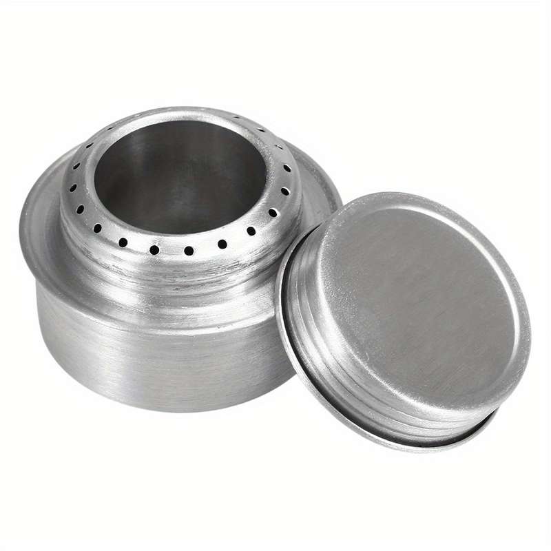 Portable Mini Aluminum Golden Alcohol Stove With Cover For Camping