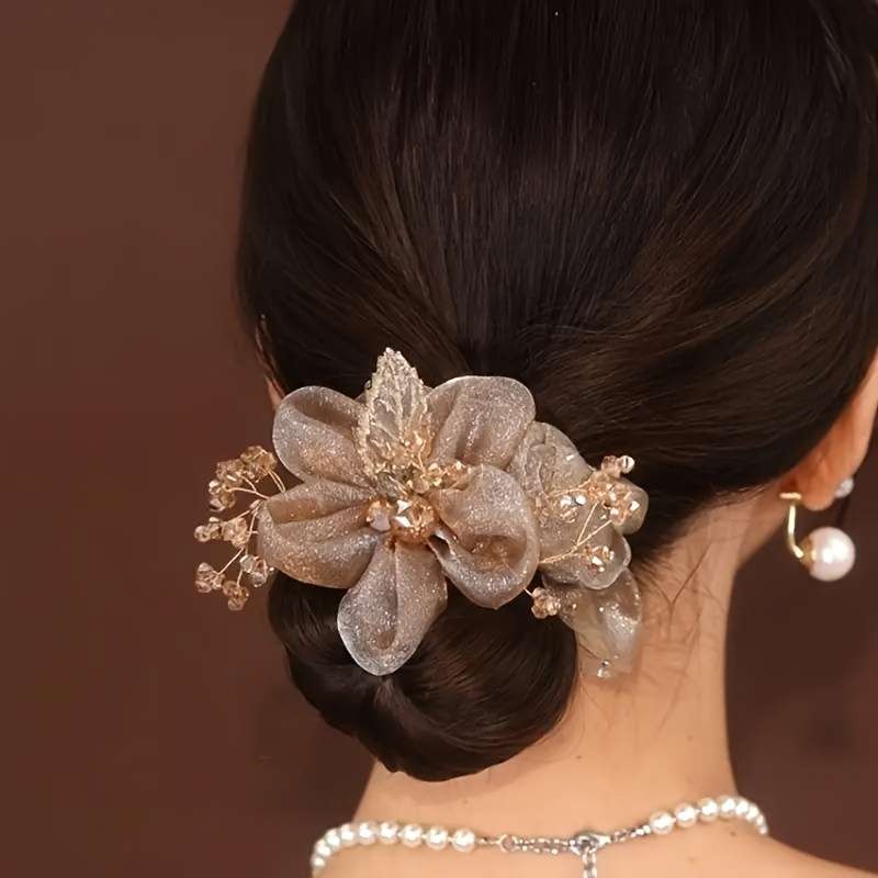Floral Organza Scrunchie
