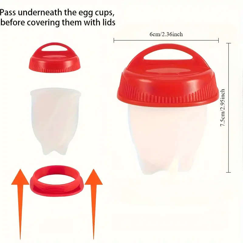 6-Pack Silicone Egg Poacher Set