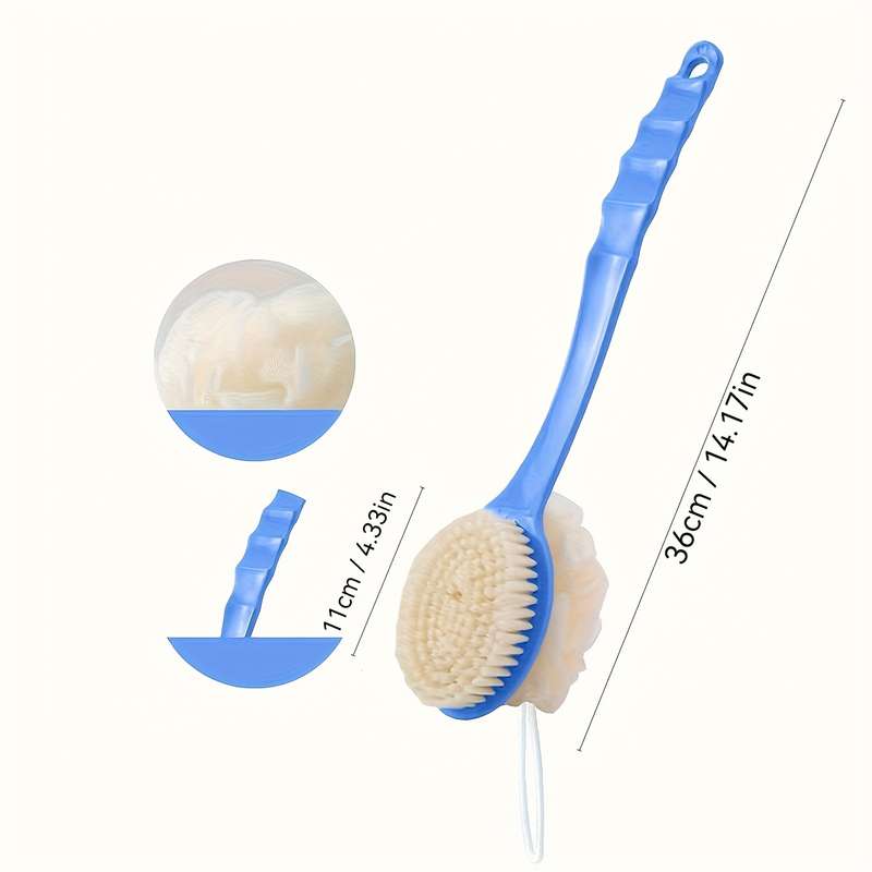 1pc Ergonomic Long Handle Bath Brush
