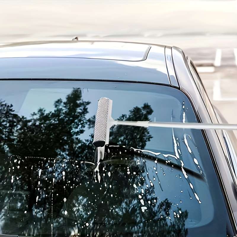 Extendable Double-Sided Window Squeegee with Aluminum Pole