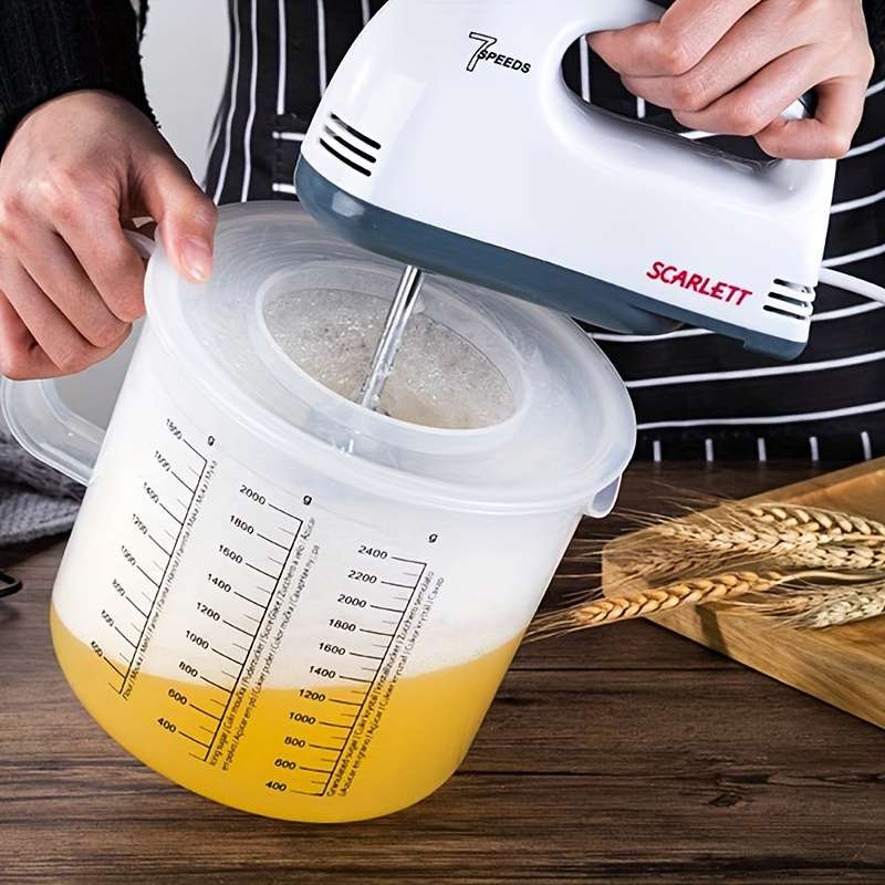 1pc 2.5L Plastic Measuring Cup with Lid