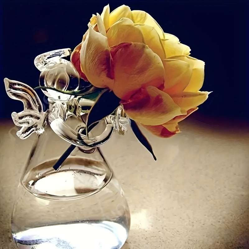 Elegant Glass Angel Vase
