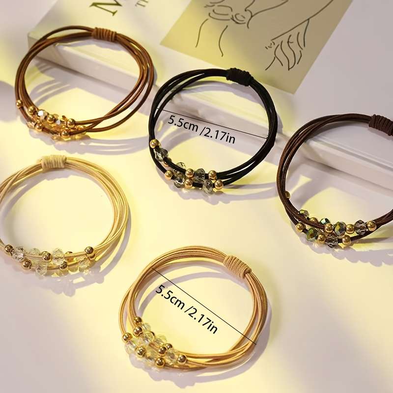 High elastic rhinestone hair tie