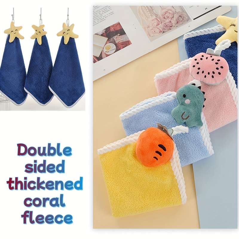 Ultra-Fine Coral Fleece Cartoon Towels