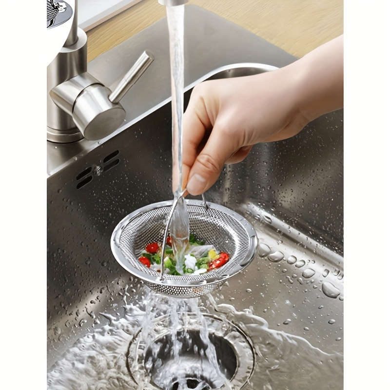 1pc Stainless Steel Sink Strainer with Handle