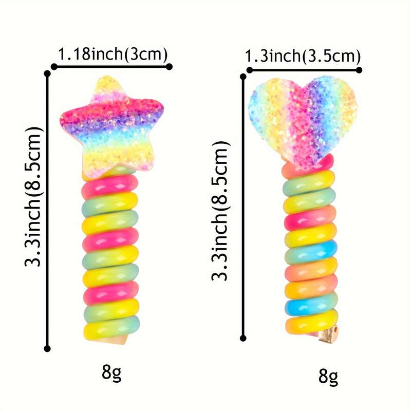 Set of 4 Cute Spiral Hair Ties