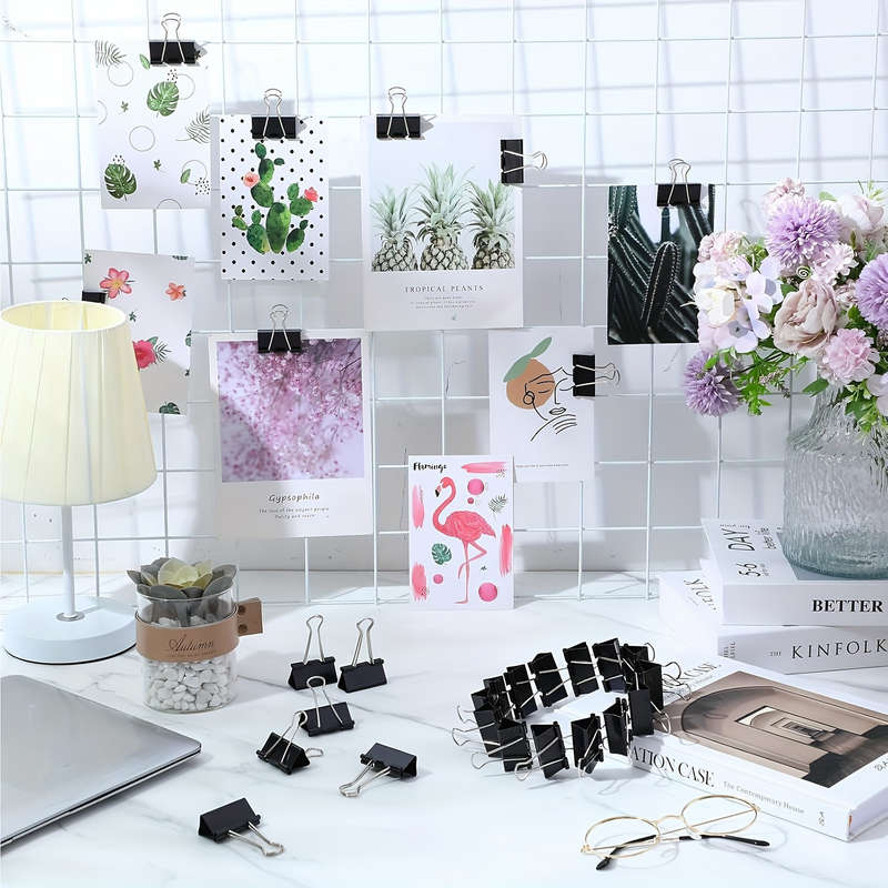 30pcs Black Metal Paper Clips