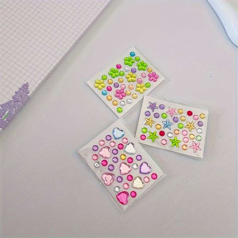 1pack?Colorful Diamond Mini Sticker Accessories Diy Acrylic Three-Dimensional Decoration