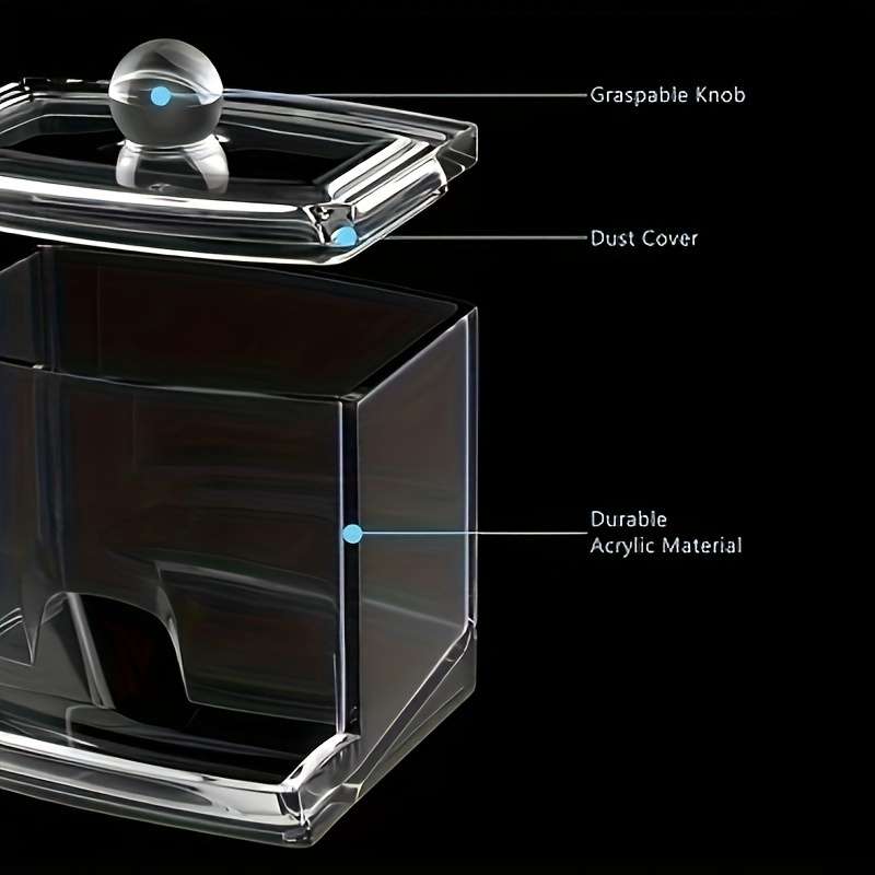 Chic Transparent Acrylic Organizer with Wooden Lid