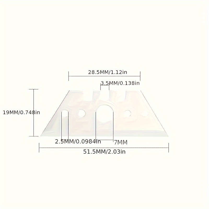 1 Box of 10pcs Trapezoidal Blade Set