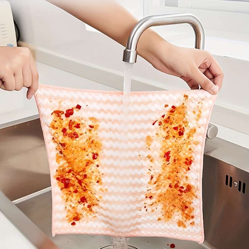 2pcs Random Color Kitchen Cleaning Cloths
