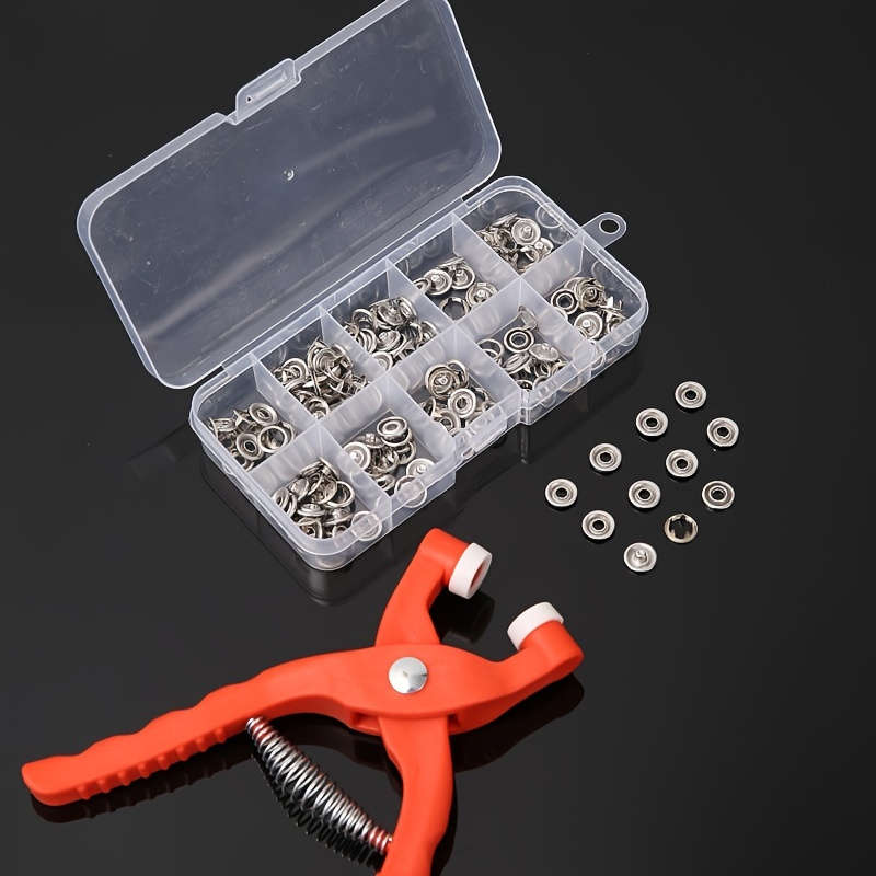 50 Sets Snap Fastener Kit with Pliers