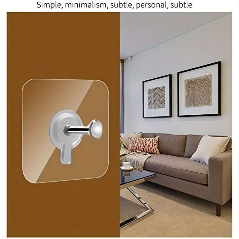10pcs Easy-Install Self-Adhesive Wall Hooks