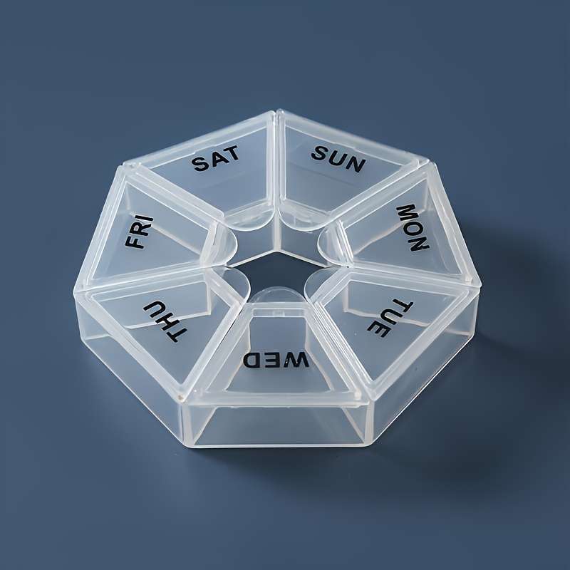 Mini 7-Corner Storage BoxSeven Grids Squares Pill Box