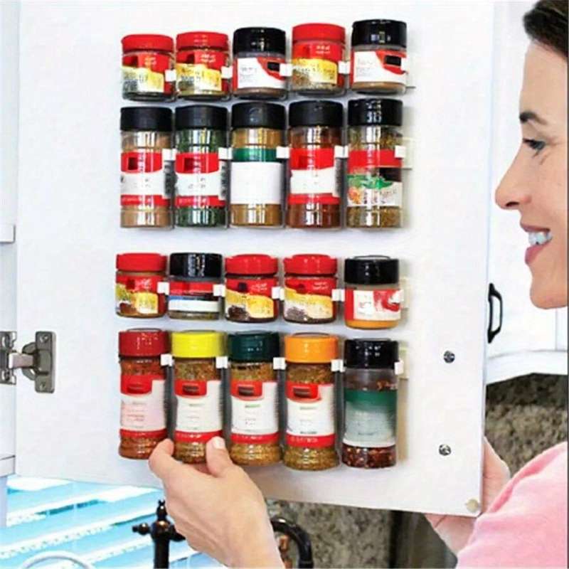 Wall-Mounted Spice Jar Holder