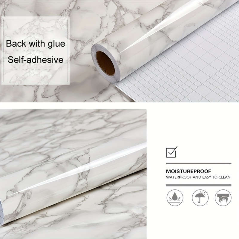 1pc Self-Adhesive Marble Wallpaper