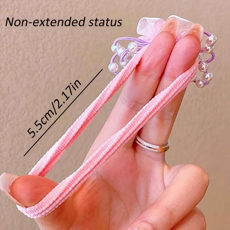 Cute Cartoon Flower Hair Ties for Girls