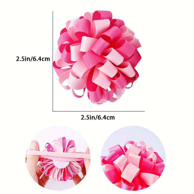Vibrant Hydrangea Floral Hair Ties for Girls