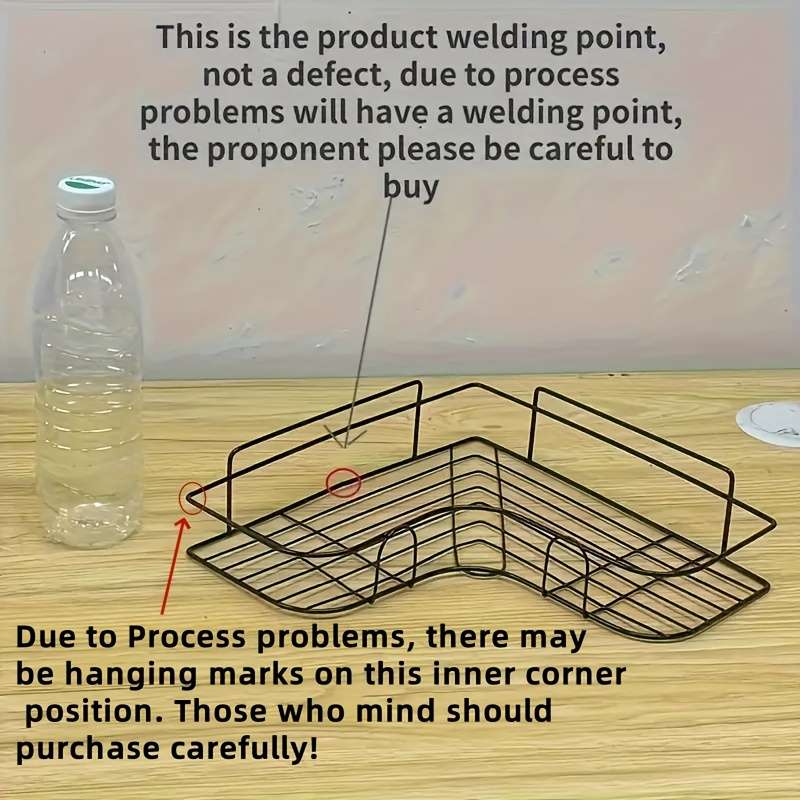 1pc Easy-Install Corner Shower Shelf
