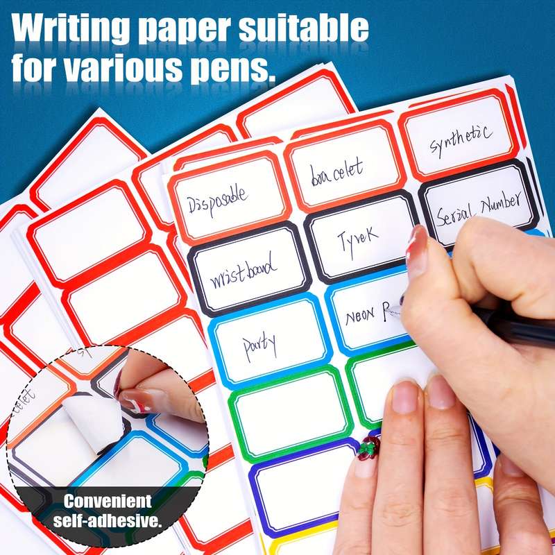 1200 Labels 8 Colors Blank Writable