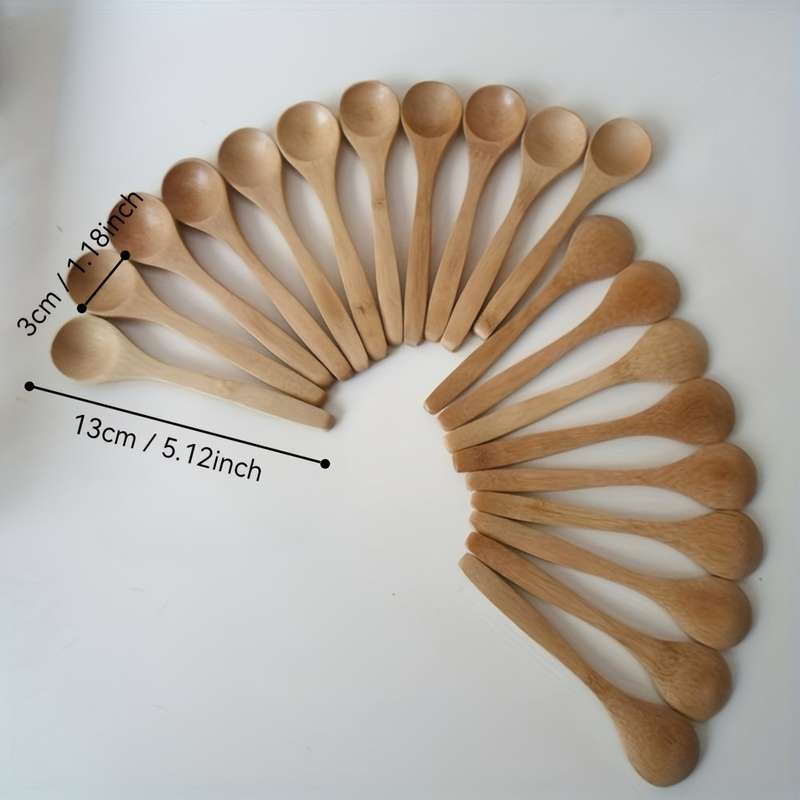 Bamboo Long Handle Spoon Set