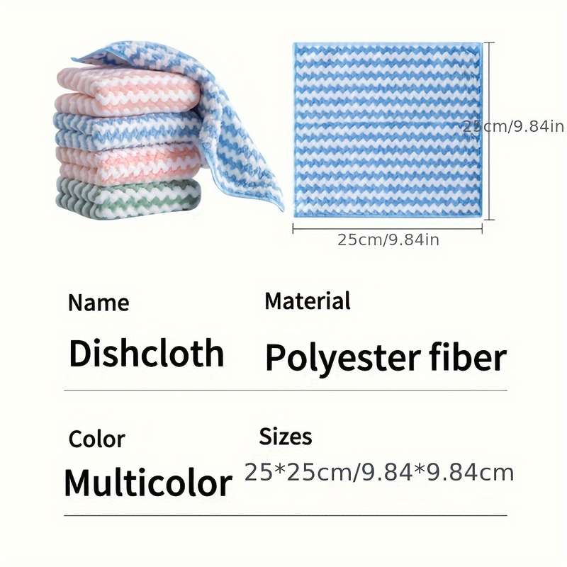 2pcs Random Color Kitchen Cleaning Cloths
