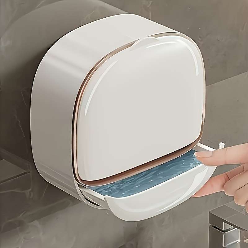 Easy-Install Wall-Mounted Soap Dish with Lid